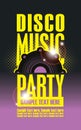 Disco Music party poster Royalty Free Stock Photo