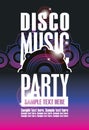 Disco Music party poster Royalty Free Stock Photo