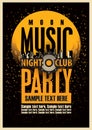 Disco Music party poster Royalty Free Stock Photo