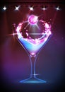 Disco neon Cocktail background