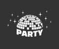 Disco Night Party Banner. Retro Music Poster. Party Template Dj. 80s Disco Ball. Party 70s DJ. Night Club. Royalty Free Stock Photo