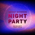 Disco night party vector template with flying particles background for music event flyers, banners and posters.