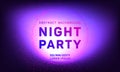 Disco night party vector template with flying particles background for music event flyers, posters.