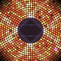 Disco party background. Ball, nightclub and nightlife, bright and shine sphere, vector Royalty Free Stock Photo