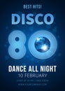 Disco party. Best hits of the 80s Royalty Free Stock Photo