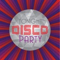 Disco party design template. Royalty Free Stock Photo