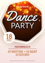 Disco party flyer design. Dance banner for music club. Celebration abstract template
