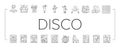 disco party music night dance icons set vector Royalty Free Stock Photo