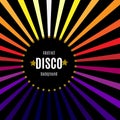 Disco party placard, poster or banner Royalty Free Stock Photo