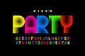 Disco Party 80s style font design