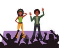 Disco people cartoon