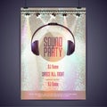 Disco poster sound party