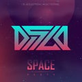 Disco Space Party - electronic music festival. Futuristic design