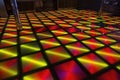 Disco style dance floor in an indoor dance hall Royalty Free Stock Photo