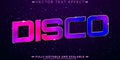Disco text effect, editable music and party text style Royalty Free Stock Photo