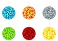 Discoballs set Royalty Free Stock Photo