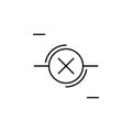 Disconnect, networking icon. Simple line, outline vector elements of storage and cloud icons for ui and ux, website or mobile Royalty Free Stock Photo