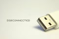 Disconnected USB cable detail Royalty Free Stock Photo
