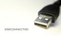 Disconnected USB cable detail Royalty Free Stock Photo