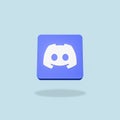 Discord Logo on Flat Blue Background