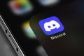 Discord mobile icon app on the screen