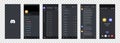 Discord Social media interface. Discord mobile application from Microsoft Corporation on a smartphone. Set social network mockup