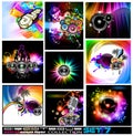 Discoteque Flyers Collection - Set 7 Royalty Free Stock Photo