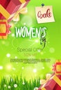 Discount Card International Women Day Sale Special Offer Promotion Template Flyer Design