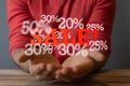 A Discount and commission concept 3d Royalty Free Stock Photo