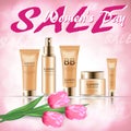 Discount for cosmetics for women`s day