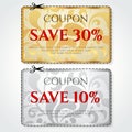 Discount Coupon, Voucher vector