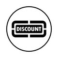 Discount, discounting, sticker black icon Royalty Free Stock Photo