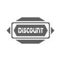 Discount, discounting, sticker gray icon Royalty Free Stock Photo