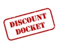 Discount Docket Rubber Stamp Vector