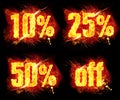 Discount Fire Banners Royalty Free Stock Photo