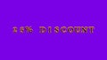 25% discount fire text effect violet background