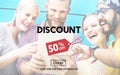 Discount Half Price Marketing Promotion Consumer Concept