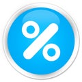 Discount icon premium cyan blue round button Royalty Free Stock Photo