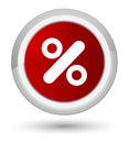 Discount icon prime red round button Royalty Free Stock Photo