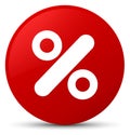 Discount icon red round button Royalty Free Stock Photo