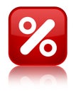 Discount icon special red square button Royalty Free Stock Photo