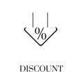 Discount icon or logo in modern line style. Royalty Free Stock Photo
