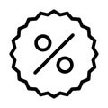 Discount Icon, Percentage Icon, Shopping Tags Outline Black, Discount Label, Pricing Tag, Retail Related Badges, Special Offer