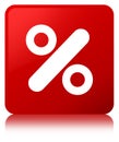 Discount icon red square button Royalty Free Stock Photo