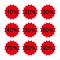 Discount icon. Simple vector illustration on a white background Royalty Free Stock Photo