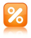 Discount icon special orange square button Royalty Free Stock Photo