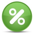 Discount icon special soft green round button Royalty Free Stock Photo