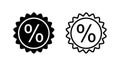 Discount icon . shopping tags. percentage icon