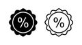 Discount icon . shopping tags. percentage icon