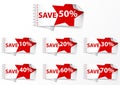 Discount labels .with star Royalty Free Stock Photo